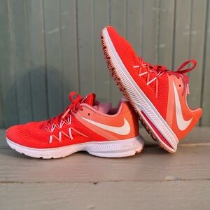 Nike Women's Zoom Winflo 3 Running Shoes Coral/Orange/White Size 7.5
